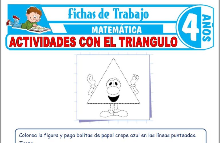 Actividades con el triangulo para Niños de Cuatro Años – Fichas