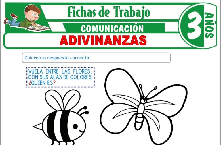 Adivinanzas para Niños de Tres Años – Fichas de Trabajo