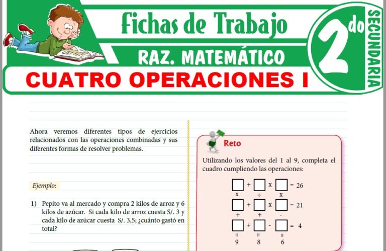 Razonamiento Matemático para Segundo de Secundaria - 22 Fichas