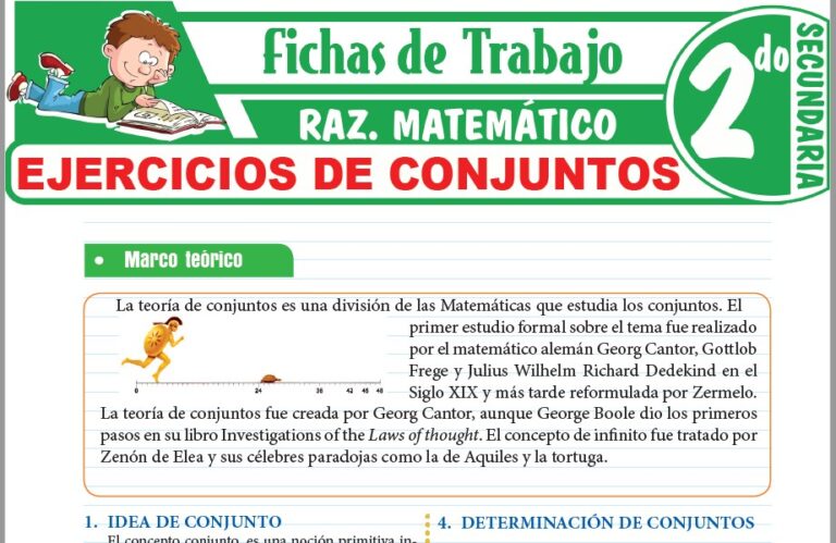 Ejercicios de conjuntos para Segundo de Secundaria – Fichas de Trabajo
