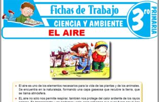 El aire para Tercero de Primaria – Fichas de Trabajo