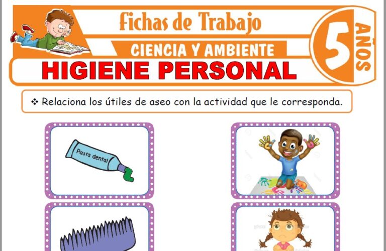 Higiene personal para Niños de Cinco Años – Fichas de Trabajo