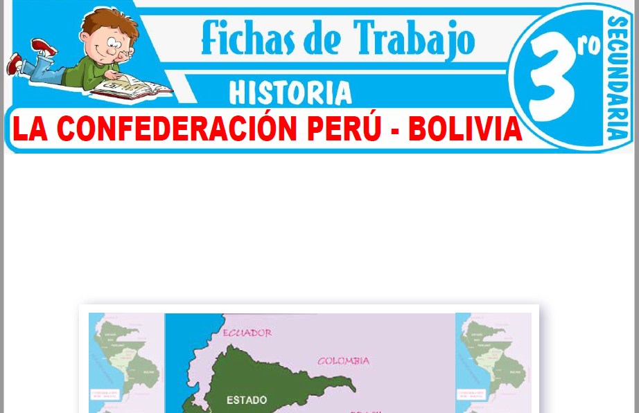 Modelos de la Ficha de La confederación Perú - Bolivia para Tercero de Secundaria