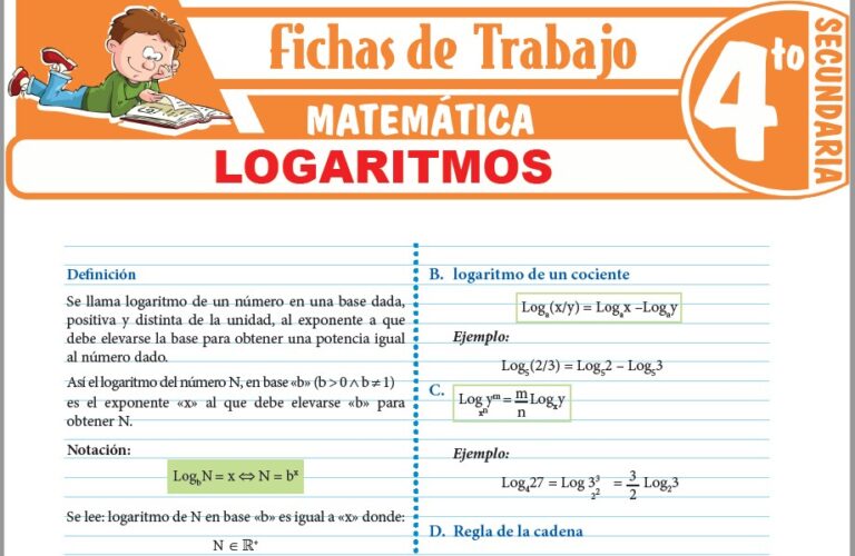 Matemática para Cuarto de Secundaria – Fichas de Trabajo