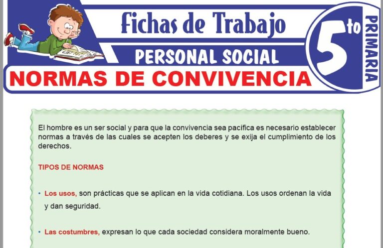 Normas de convivencia en el aula para Quinto de Primaria – Fichas