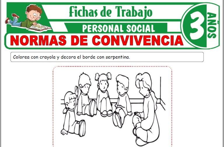 Normas de convivencia para Niños de Tres Años – Fichas de Trabajo