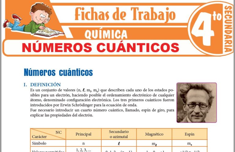 Química para Cuarto de Secundaria – Fichas de Trabajo