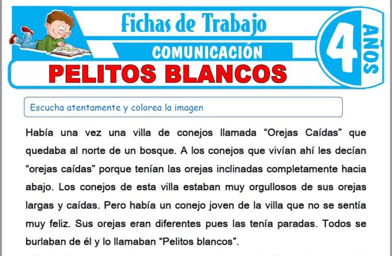 Vocal E para Niños de Cuatro Años – Fichas de Trabajo