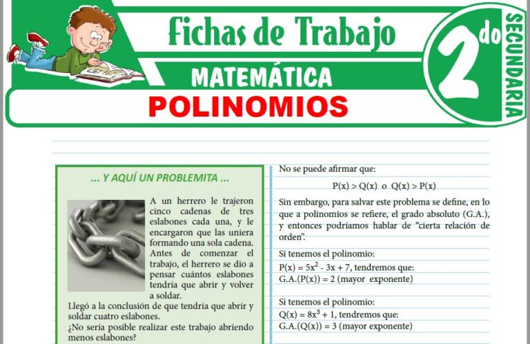 Matemática para Segundo de Secundaria – Fichas de Trabajo