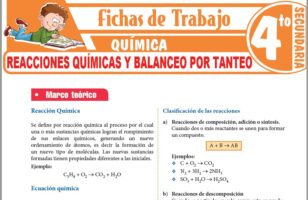 Química para Cuarto de Secundaria – Fichas de Trabajo