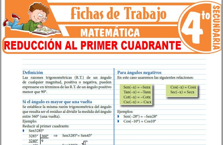 Matemática para Cuarto de Secundaria – Fichas de Trabajo