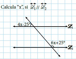 Modelos de la Ficha de Ángulos entre rectas paralelas y una secante para Primero de Secundaria