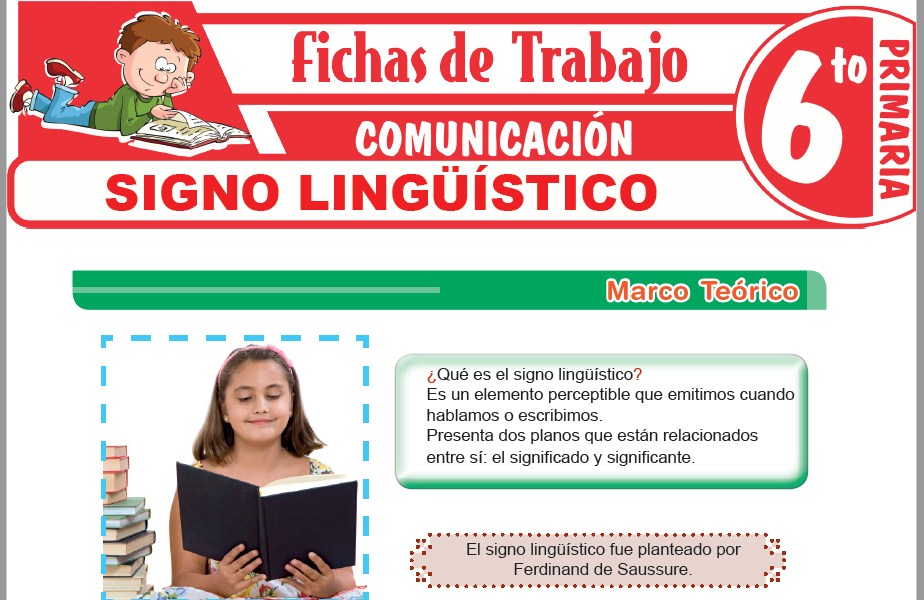 Signo lingüístico para Sexto de Primaria – Fichas de Trabajo