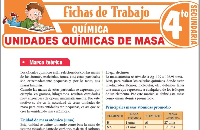 Química para Cuarto de Secundaria – Fichas de Trabajo