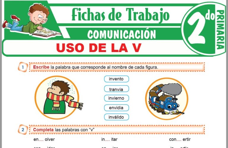 Uso de la V para Segundo de Primaria – Fichas de Trabajo